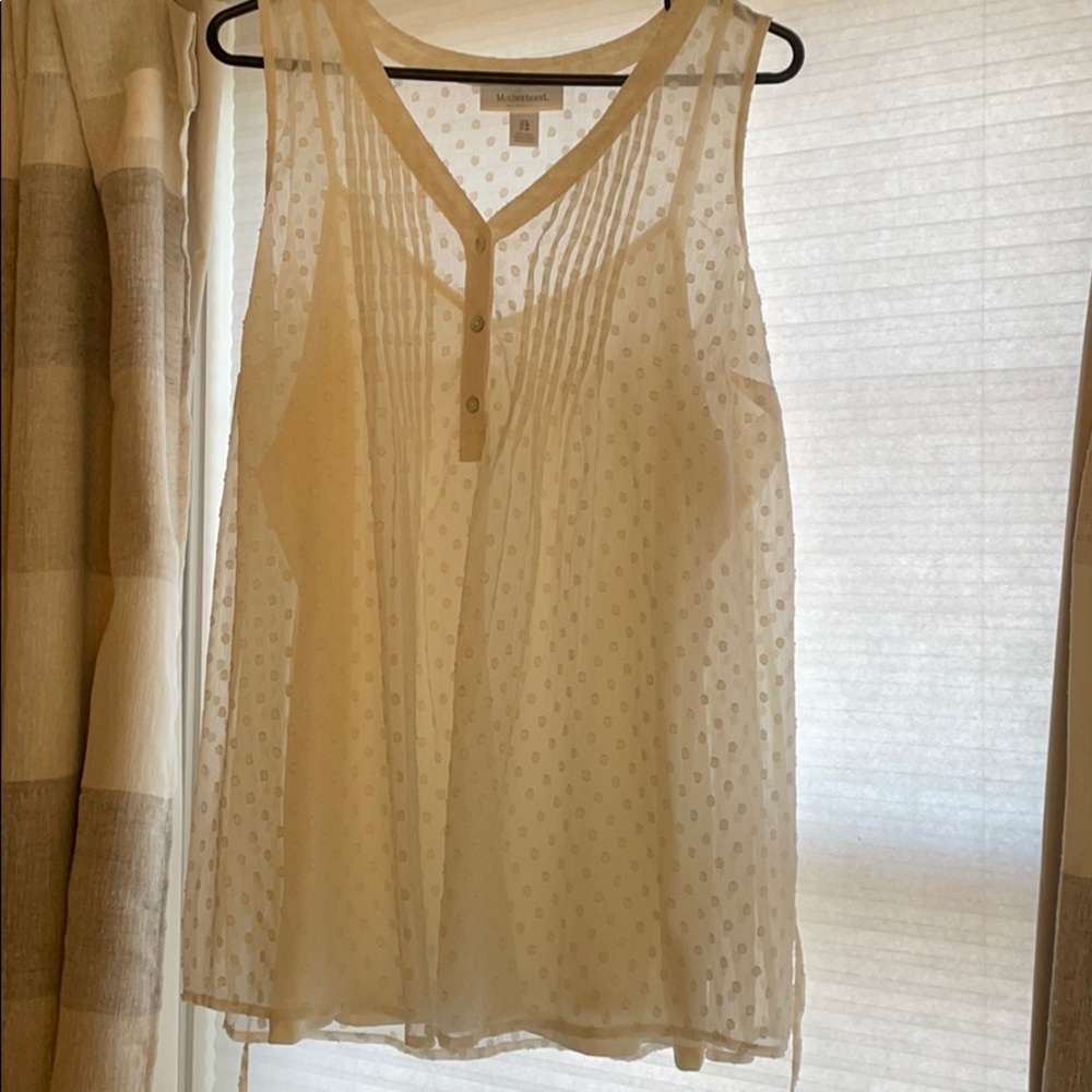 White maternity tank top